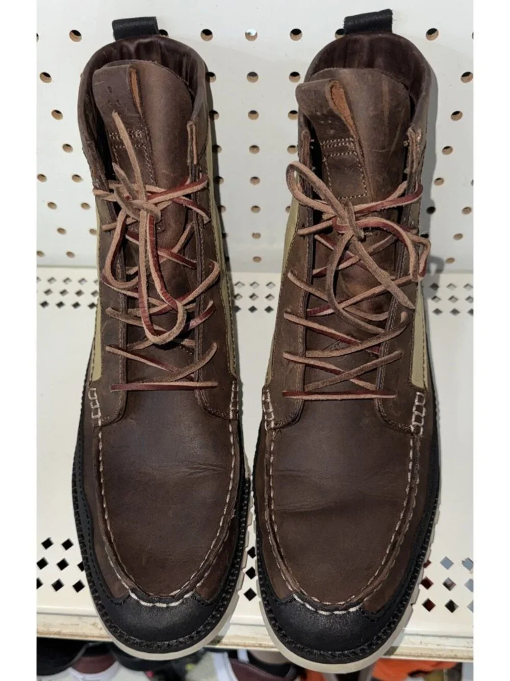 Cole Haan Zerogrand Tall Mens Leather Casual Chukka Boots Size 11 Brown Sequoia
